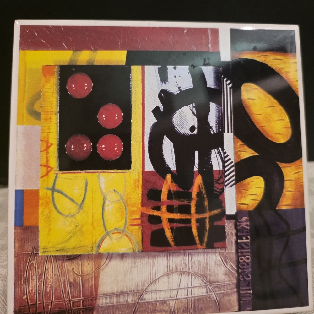 Janet O'Neal Studio Ceramic Tile Mixed Media Collection 6"×6" Signed Santa Fe NM